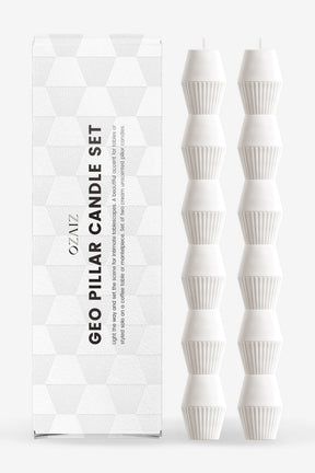 Geometric Pillar Candle (set Of 2)