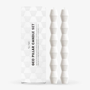Geometric Pillar Candle (set Of 2)