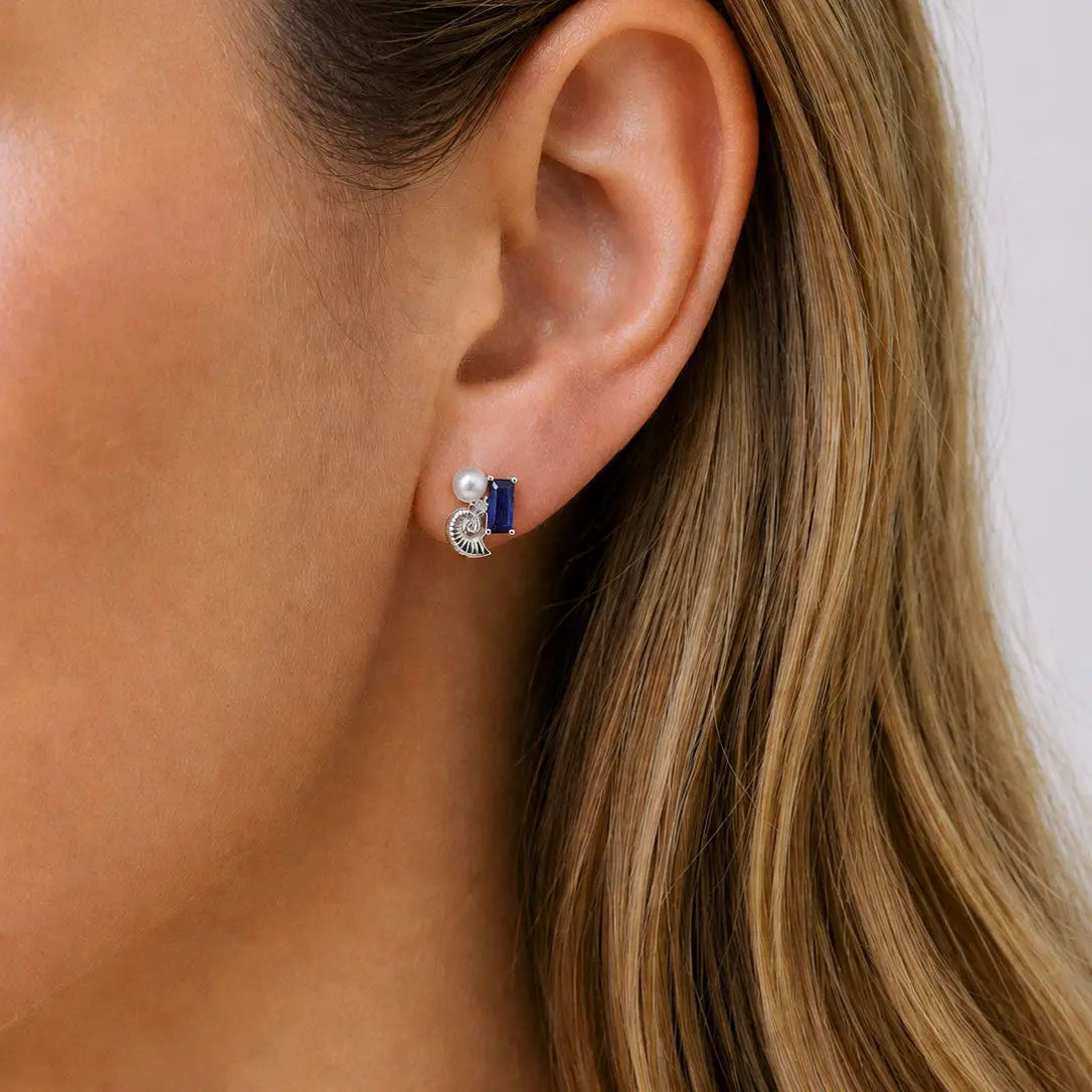 Ocean Cluster Stud Earrings