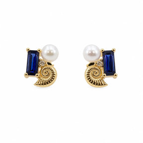Ocean Cluster Stud Earrings