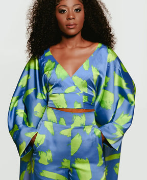 Amari Luxe Brushstroke Satin Set