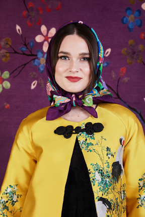 Wendy Morrison X Skylence Kujaku Peacock Silk Scarf