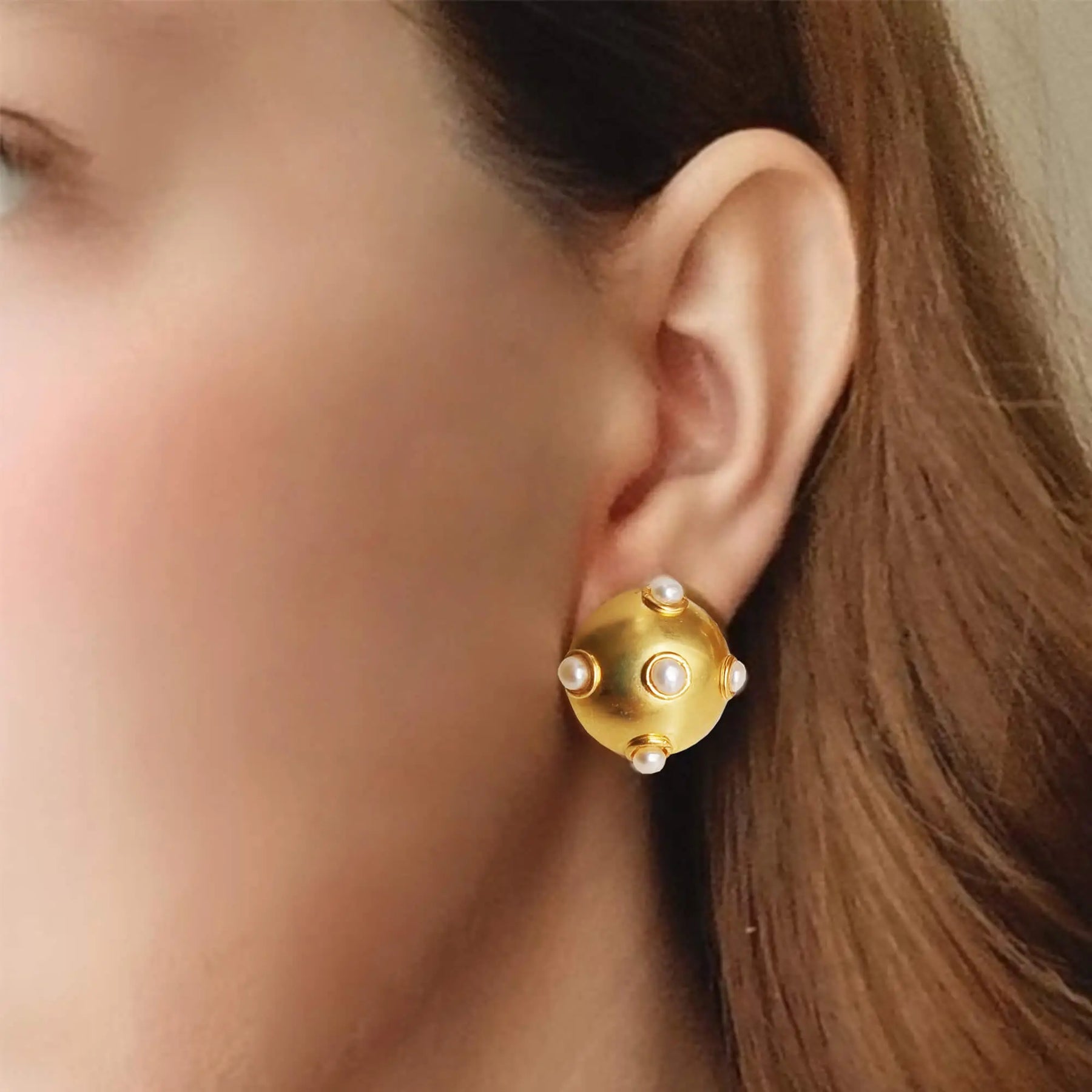 Pearl Ball Earrings