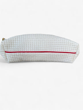 Blair-east West Shoulder Bag, Cream Embossed Leather/tassels