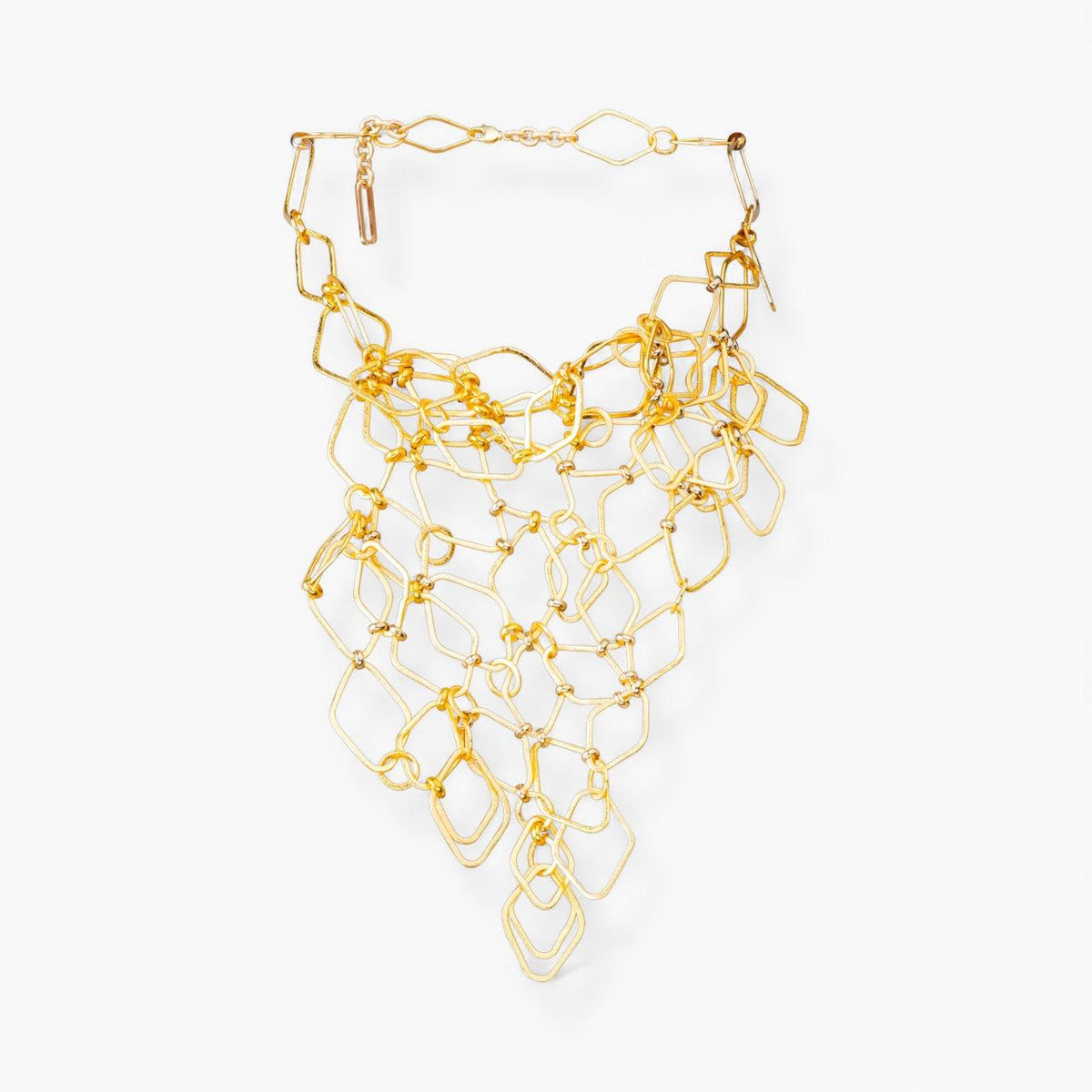 Abstract Link Net Necklace