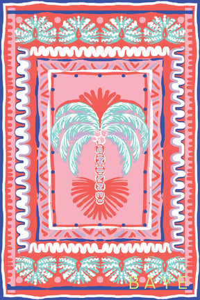 Sarong Pink Palm