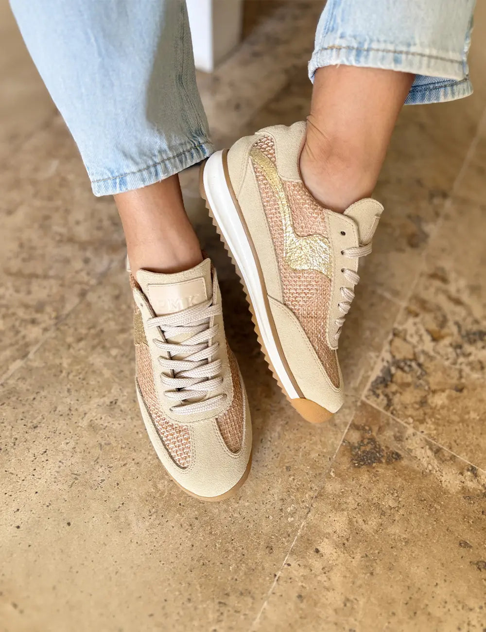 Poema Raffia Buttermilk Suede