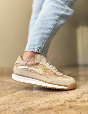 Poema Raffia Buttermilk Suede
