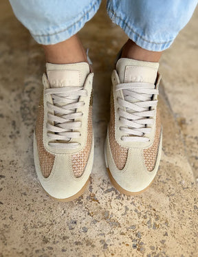 Poema Raffia Buttermilk Suede