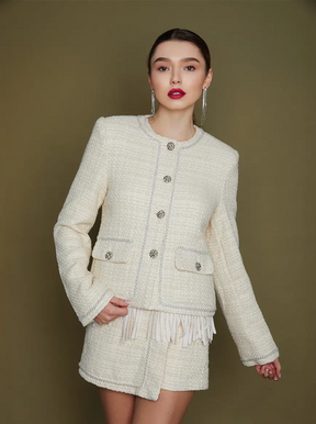 Pogonia Tweed Bouclé Crop Jacket