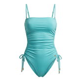 Ruched Side Swimsuit Aqua