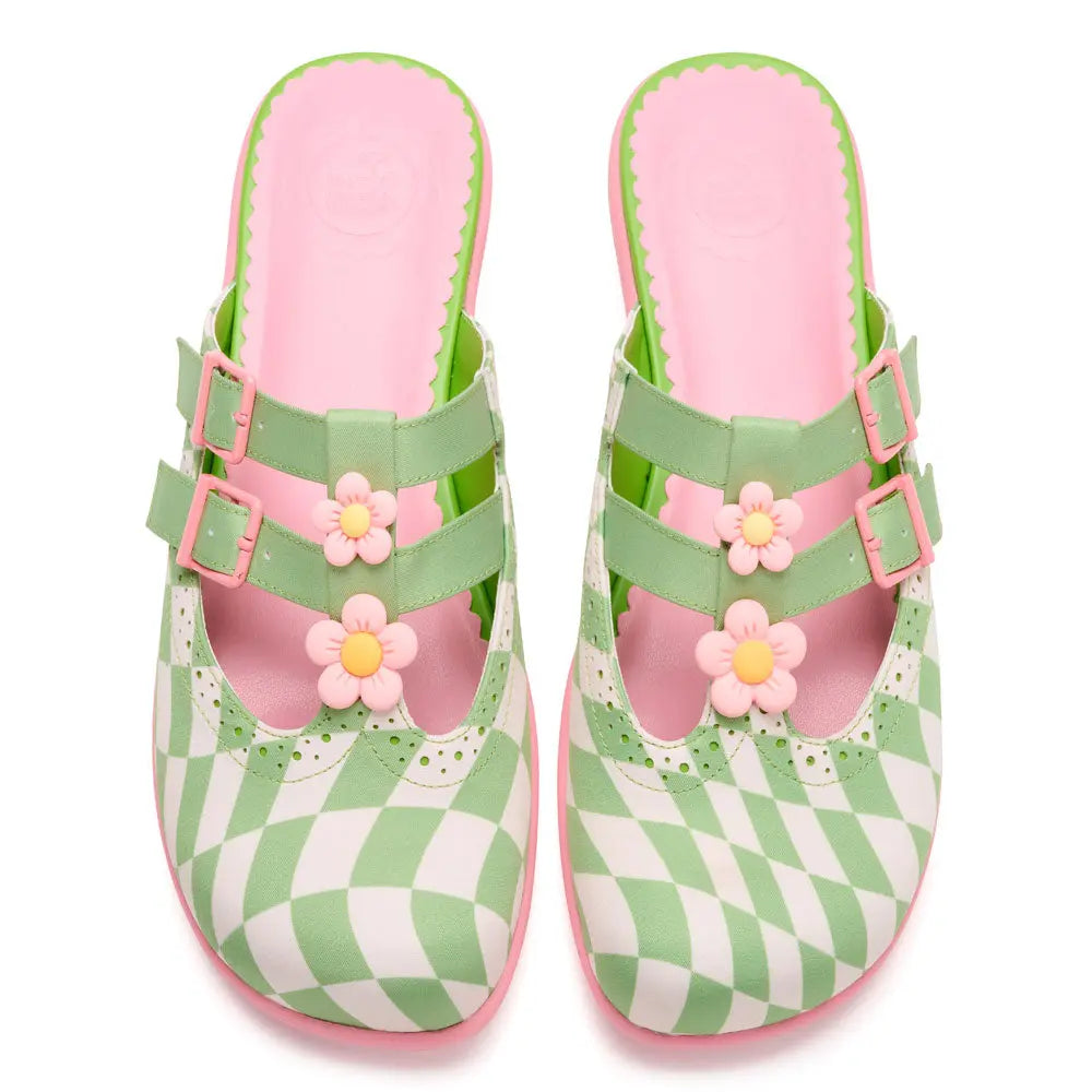 Shaken Squares Women's Mary Jane Clogs