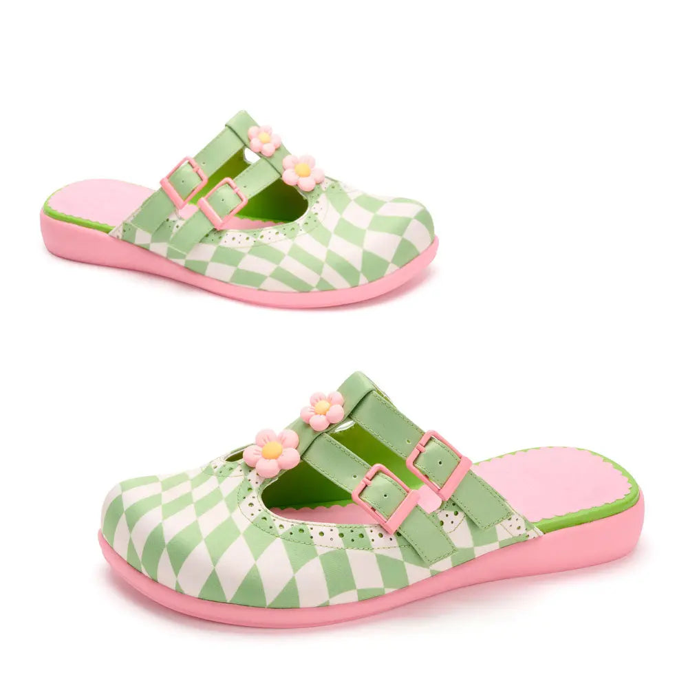 Shaken Squares Women's Mary Jane Clogs