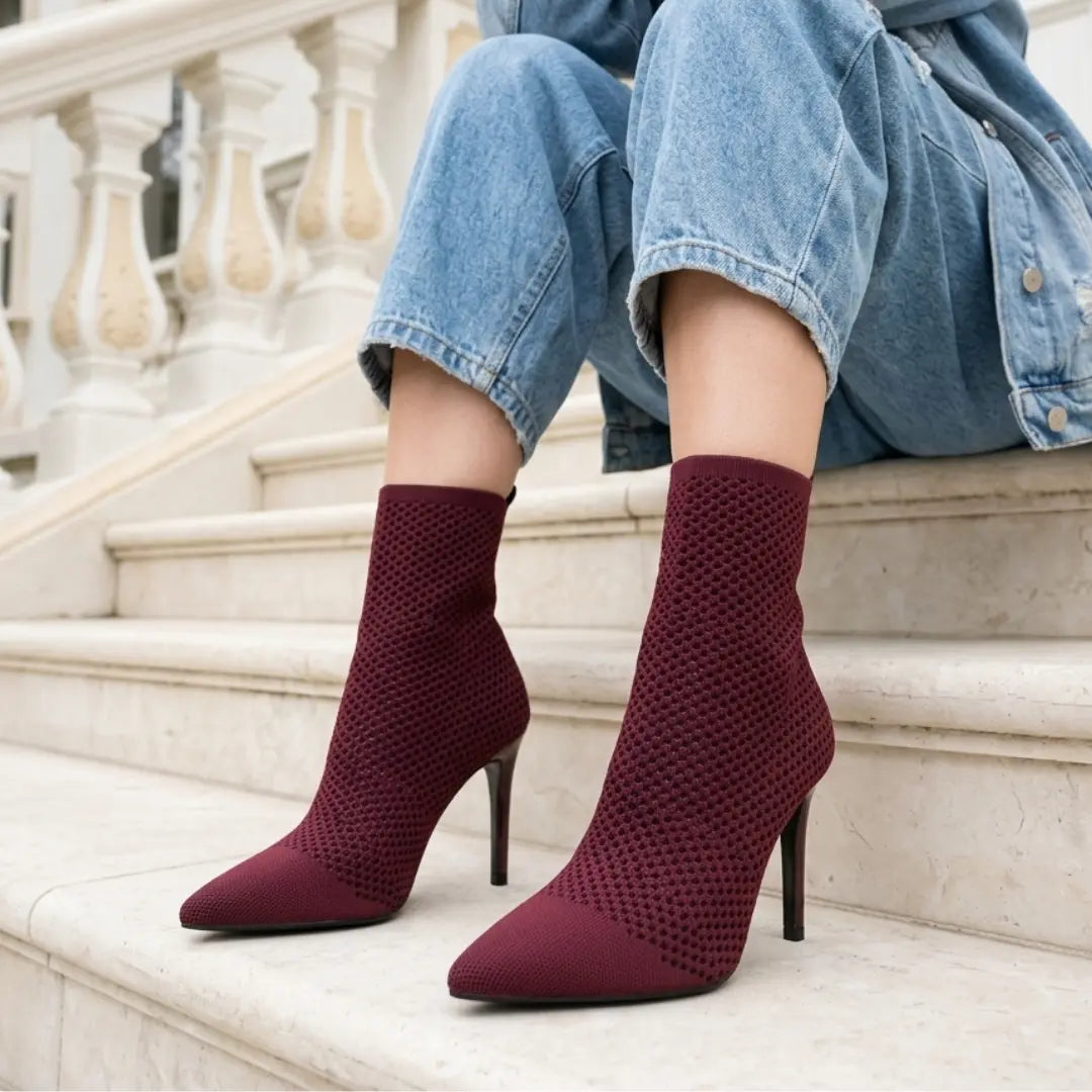 Brooklyn Knit Point Boot