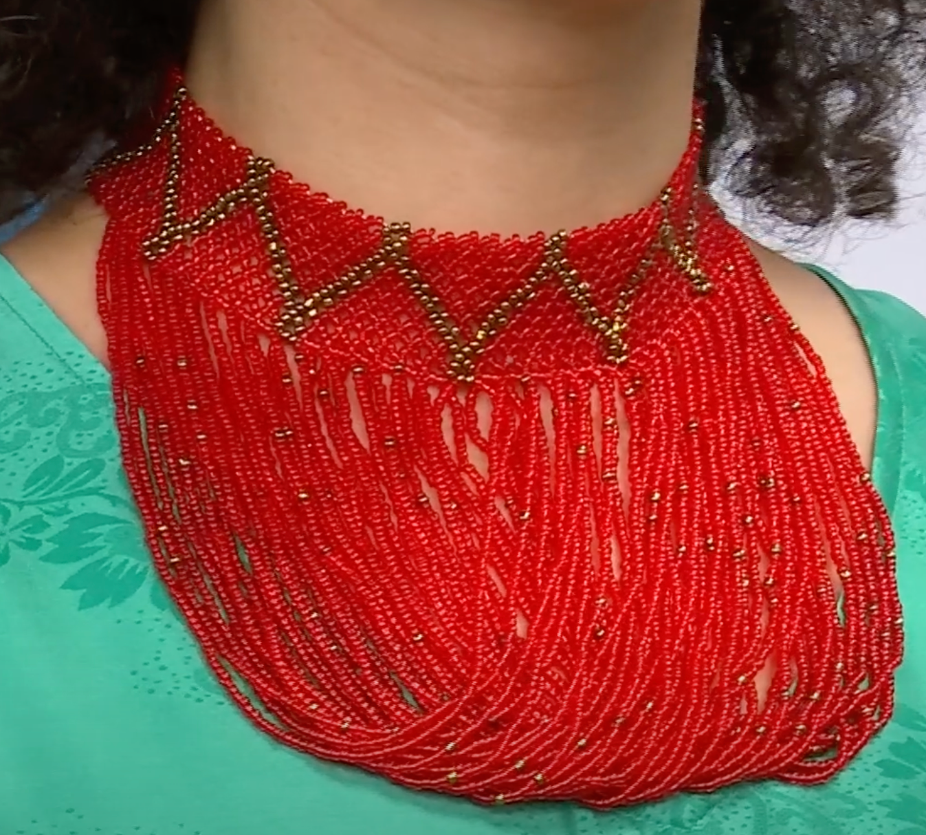 Shani African Beaded Choker Necklace for Women – Adjustable Handmade Maasai Jewelry