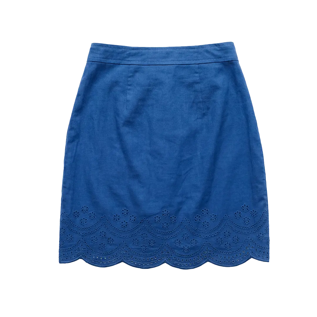 Short Wrap Skirt Cobalt