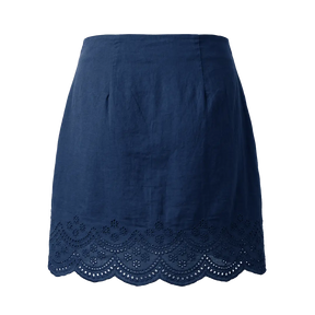 Short Wrap Skirt Navy