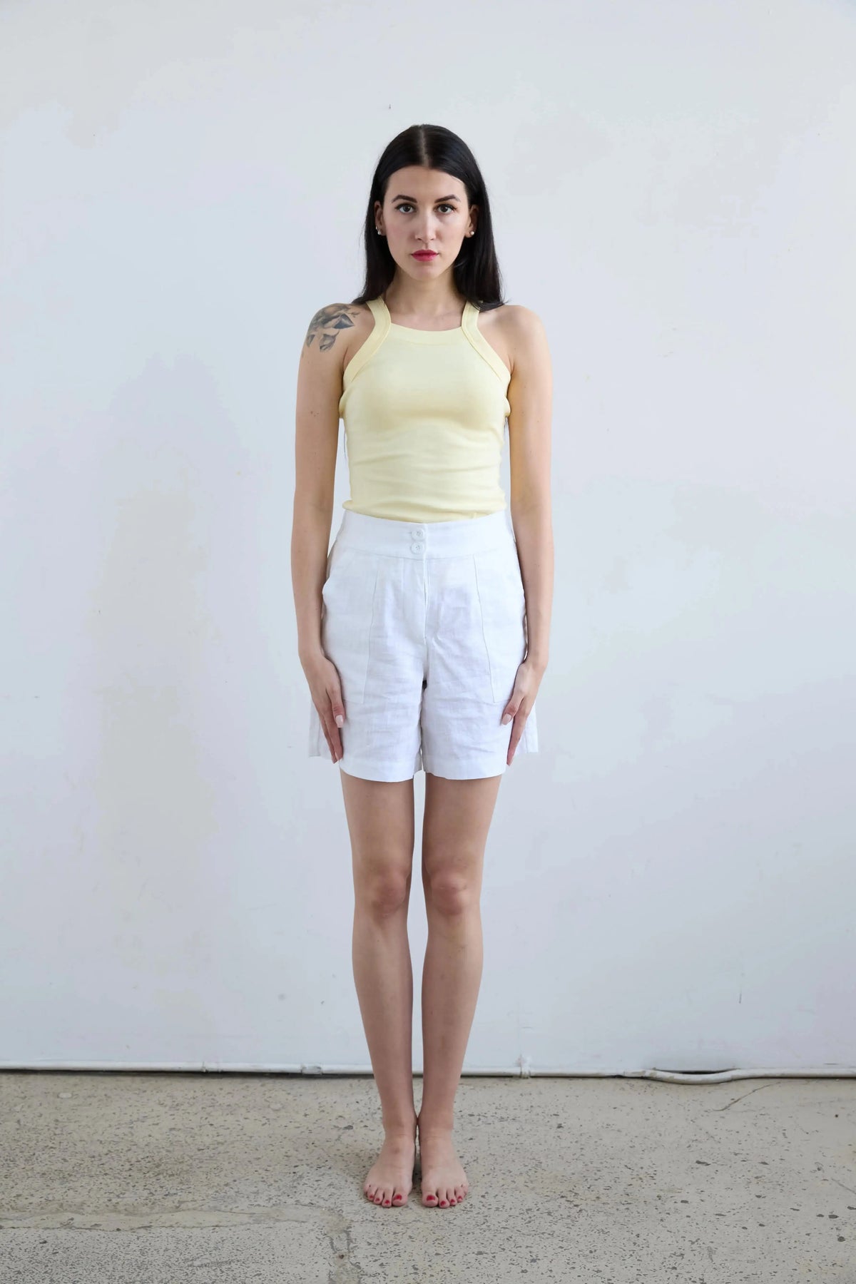 Ribbed Tank In Cotton & Elastane