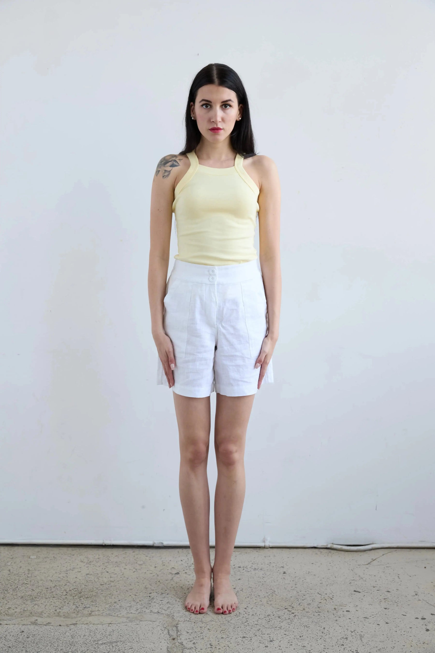 Ribbed Tank In Cotton & Elastane