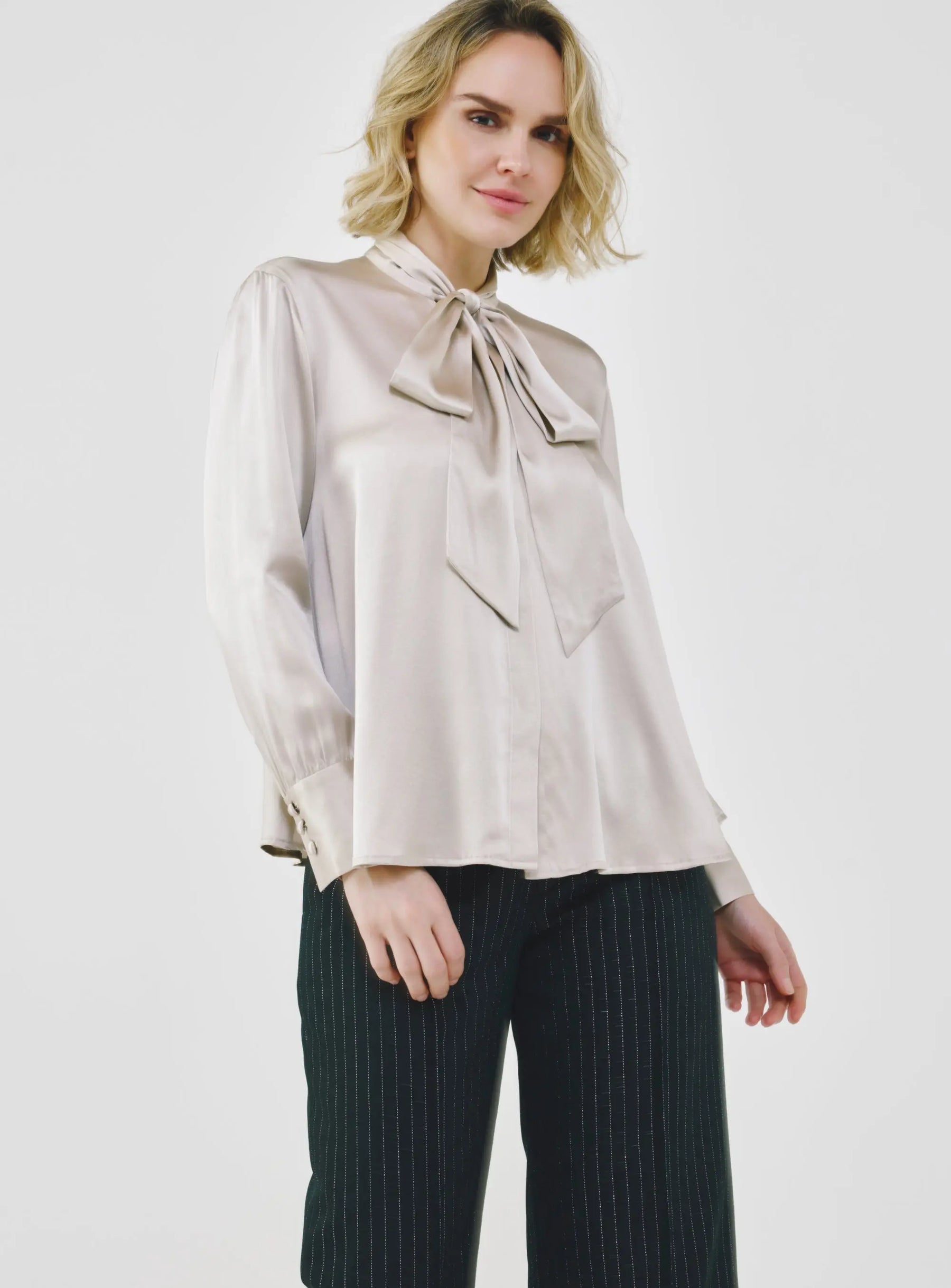 Silk Bow Blouse