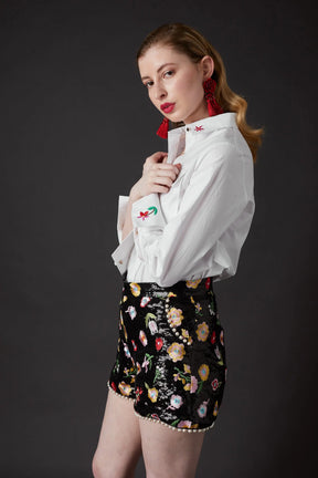 Derling Embroidered Shorts