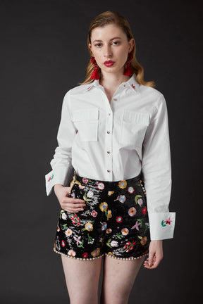 Derling Embroidered Shorts
