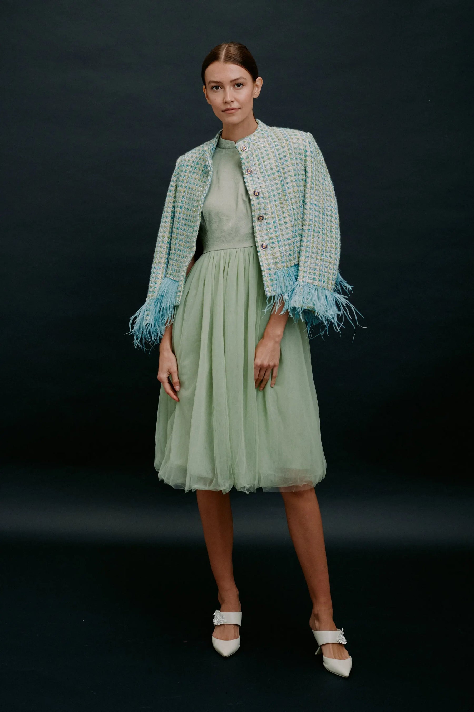 Peace Feather Blazer Blue