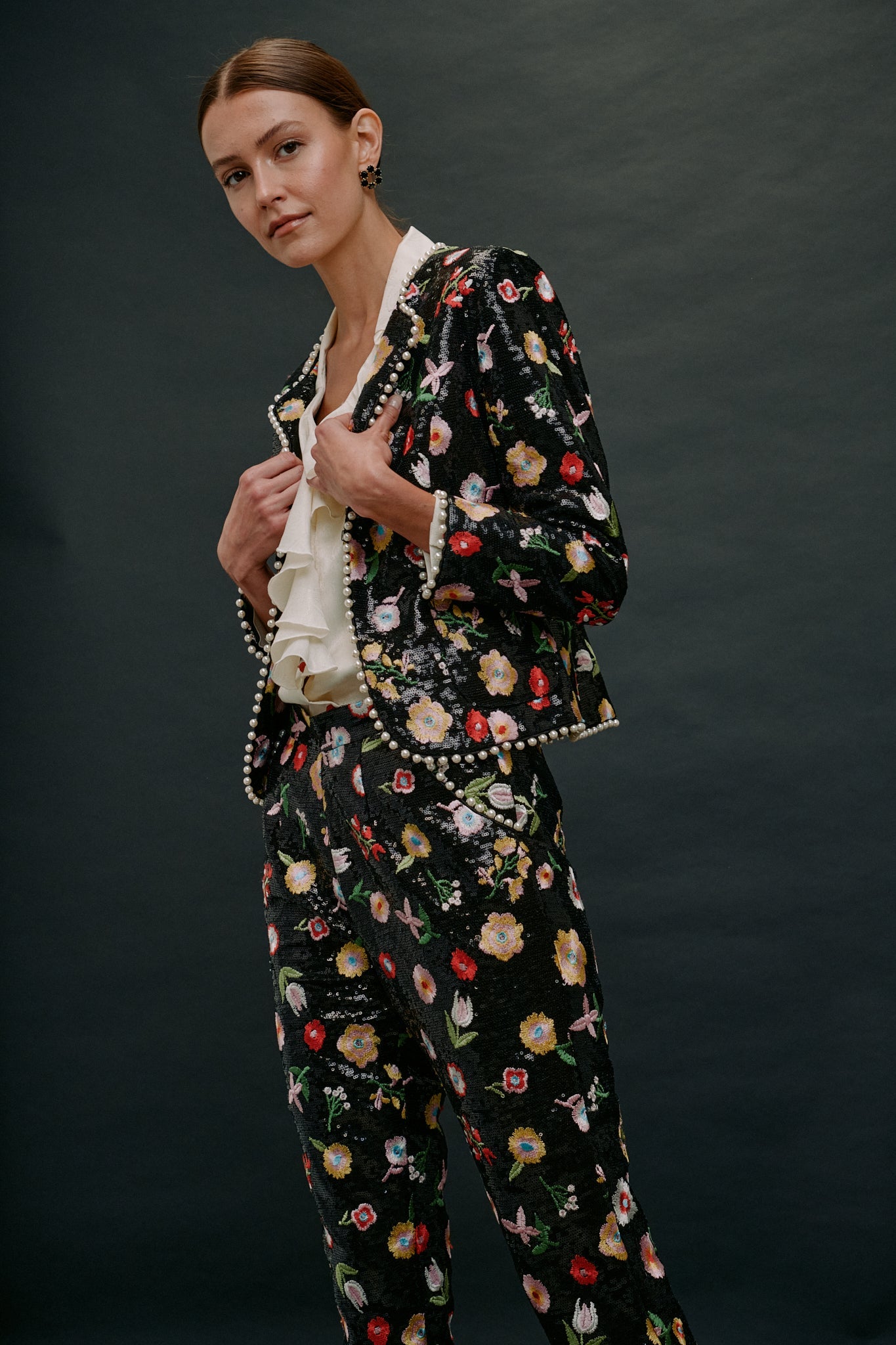 Derling Embroidered Jacket Black