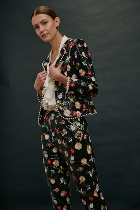 Derling Embroidered Jacket Black