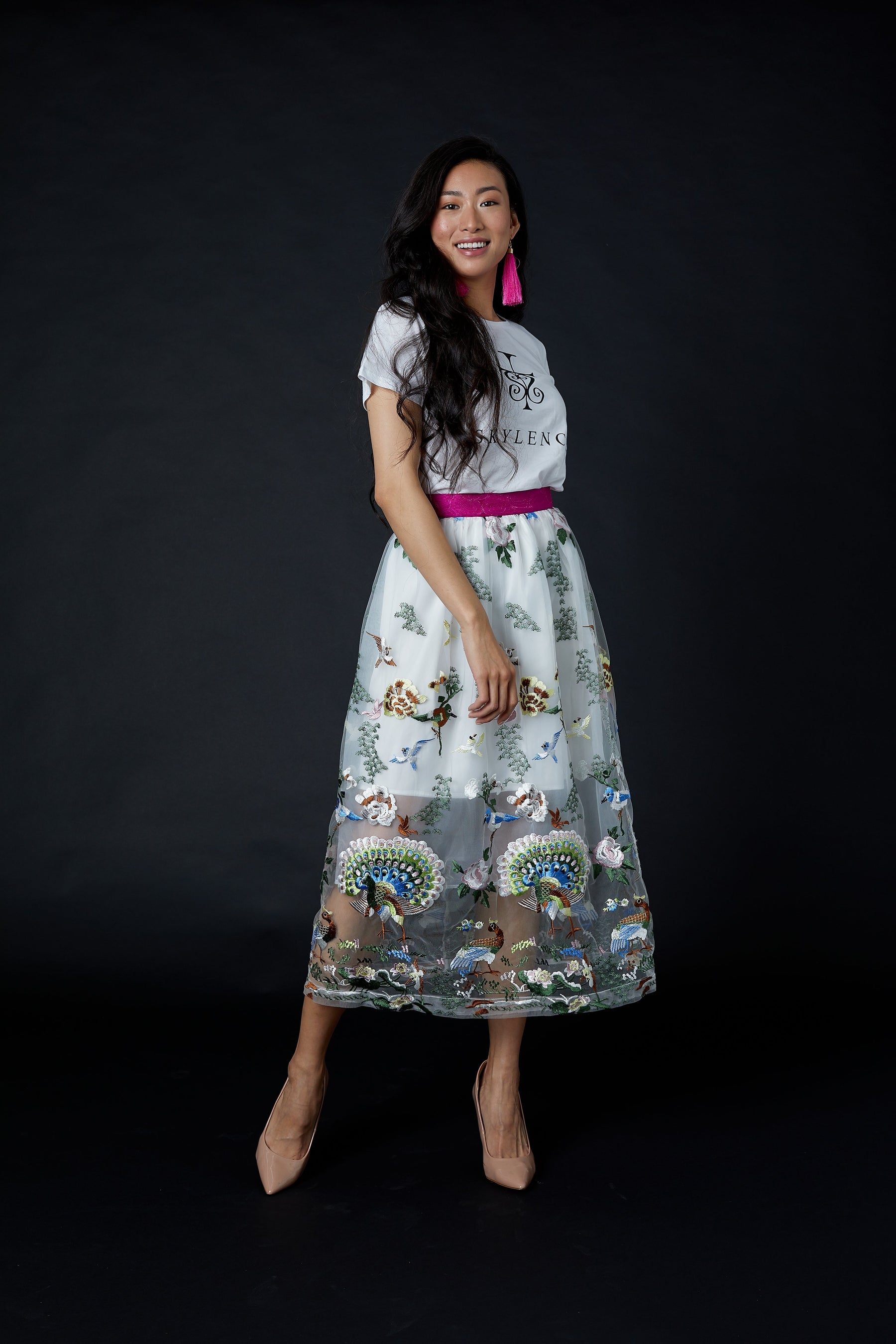 Qiaochu Embroidered Maxi Skirt