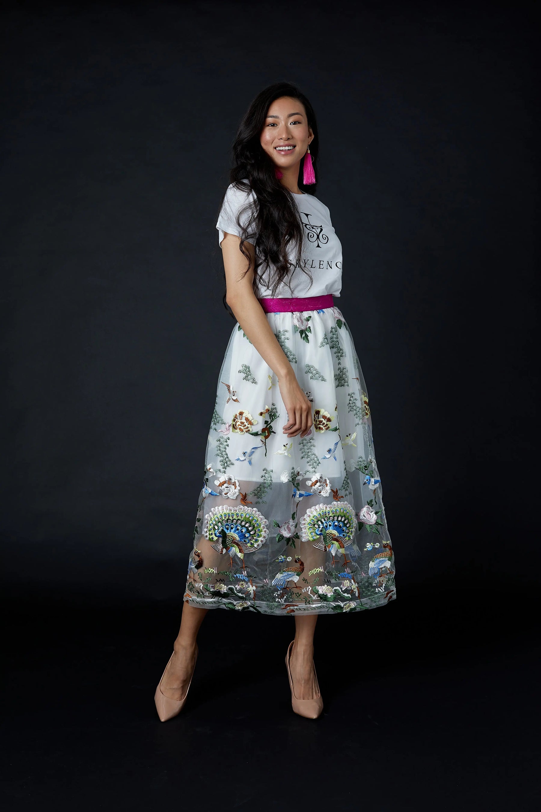 Qiaochu Embroidered Maxi Skirt