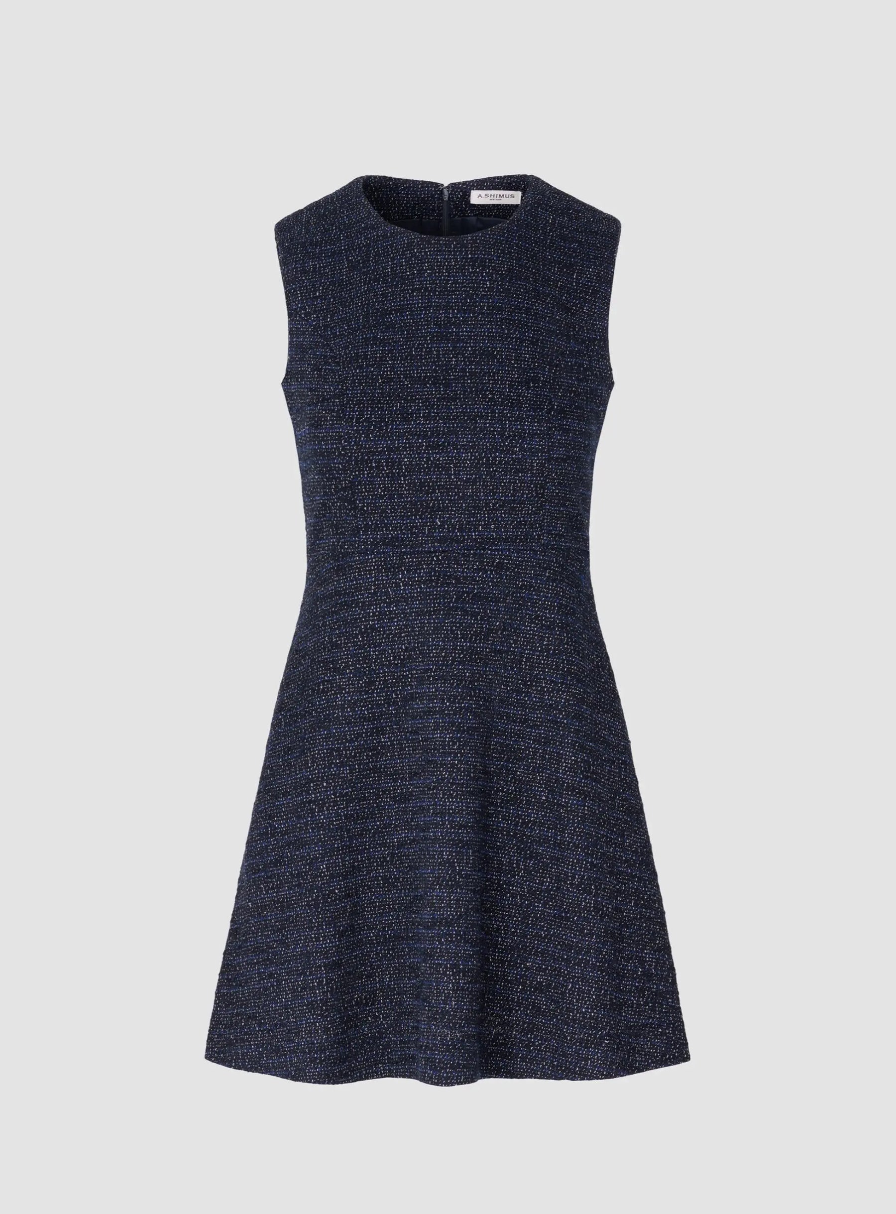 Sleeveless Cotton Tweed Dress