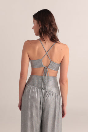 Metallic Glow Crop Top