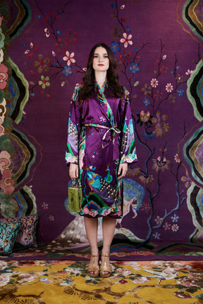 Wendy Morrison x Skylence Kujaku Peacock Silk Robe