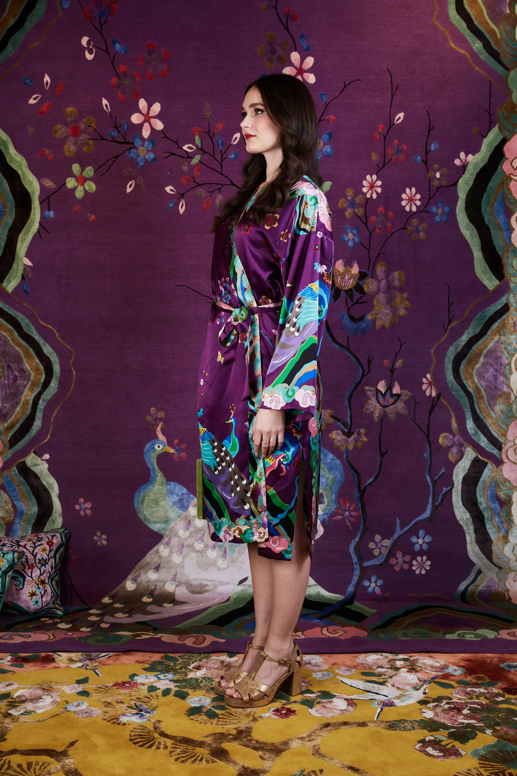 Wendy Morrison x Skylence Kujaku Peacock Silk Robe