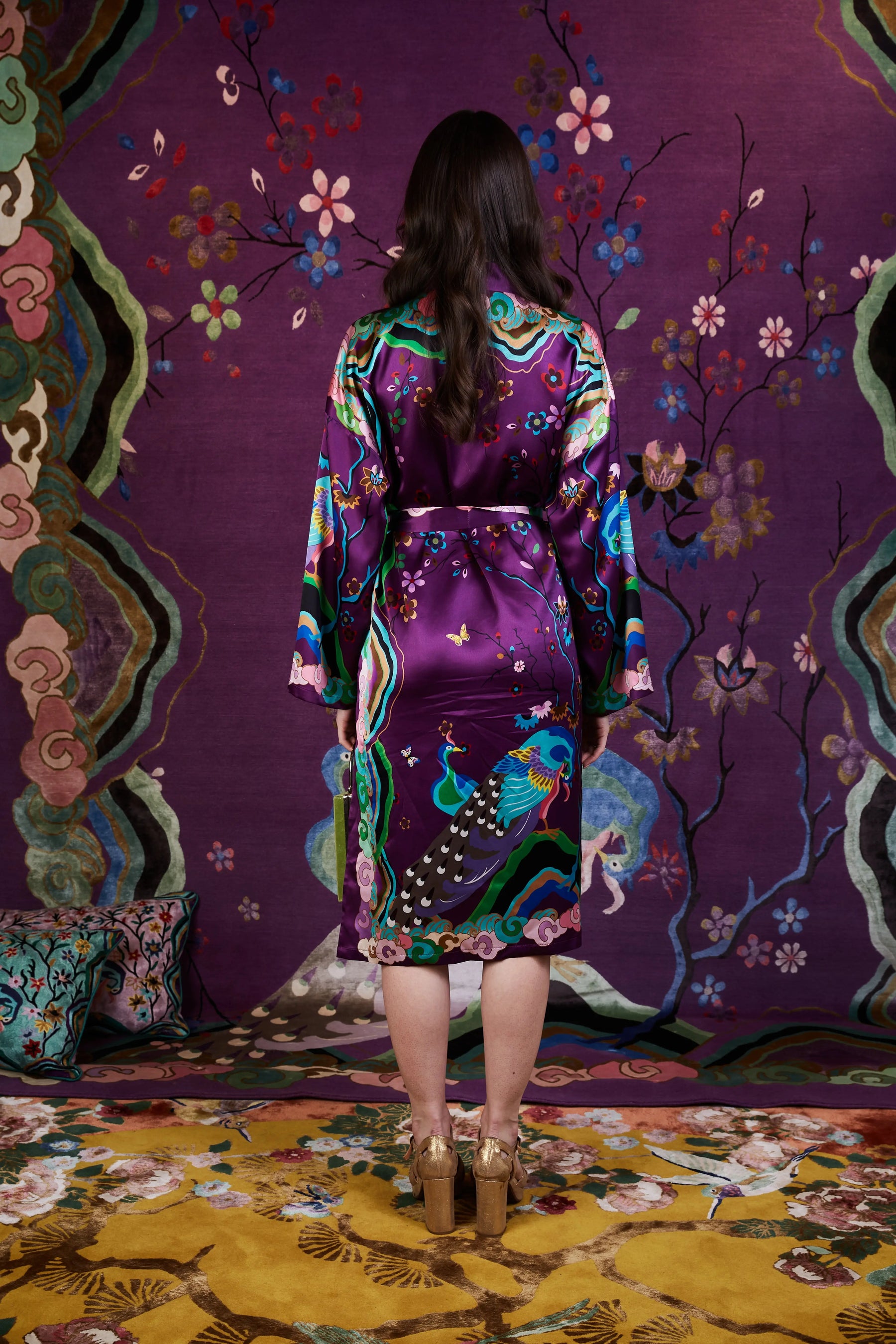 Wendy Morrison x Skylence Kujaku Peacock Silk Robe