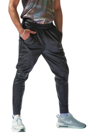 Mens Leather Jogger