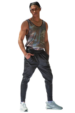 Mens Leather Jogger