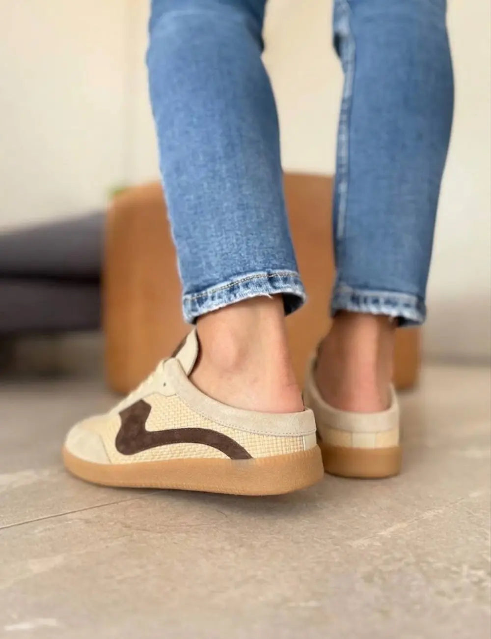 Velia Raffia Beige Choco