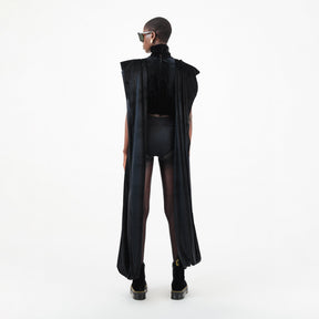 Velvet Agbada Sleeves Crop Top