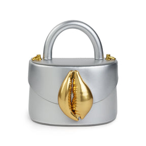 Metallic Silver Viera Cowrie Shell