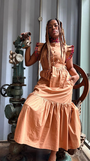 Vulindlela Dress Brown Heritage