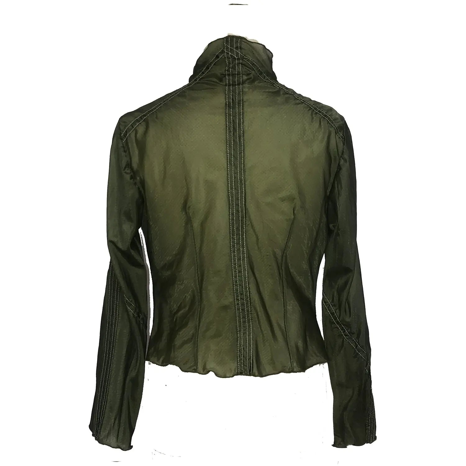 Elinor Flutter Front Parachute Jacket-Olive