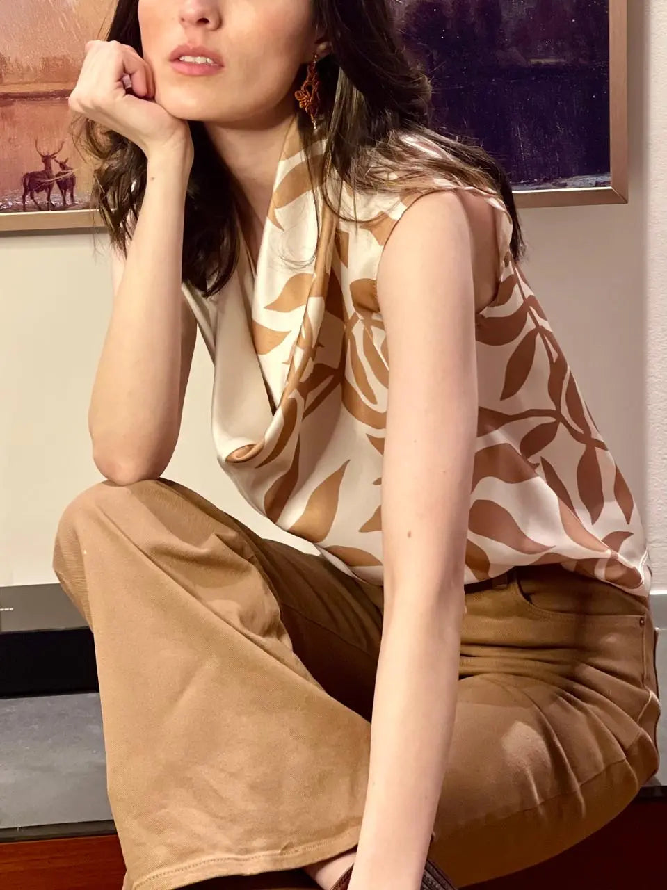 Donna Bench Khaki Top