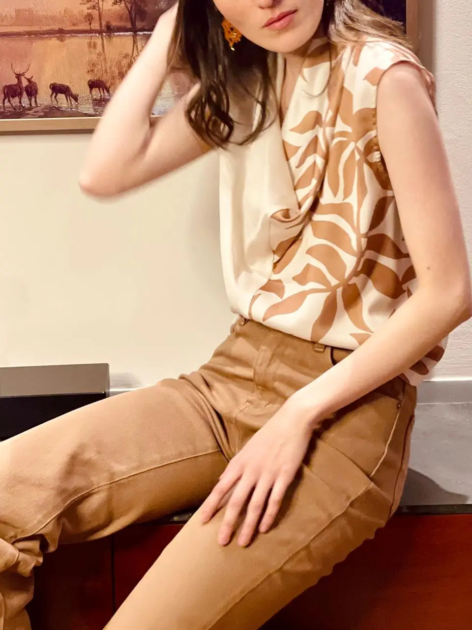 Donna Bench Khaki Top