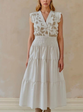 VESTIDO HOLANDES KAKI BORDE
