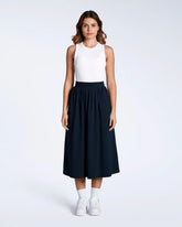 Gathered Midi Skirt