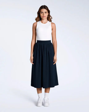 Gathered Midi Skirt