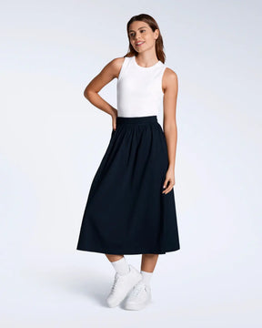 Gathered Midi Skirt