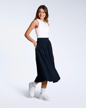 Gathered Midi Skirt